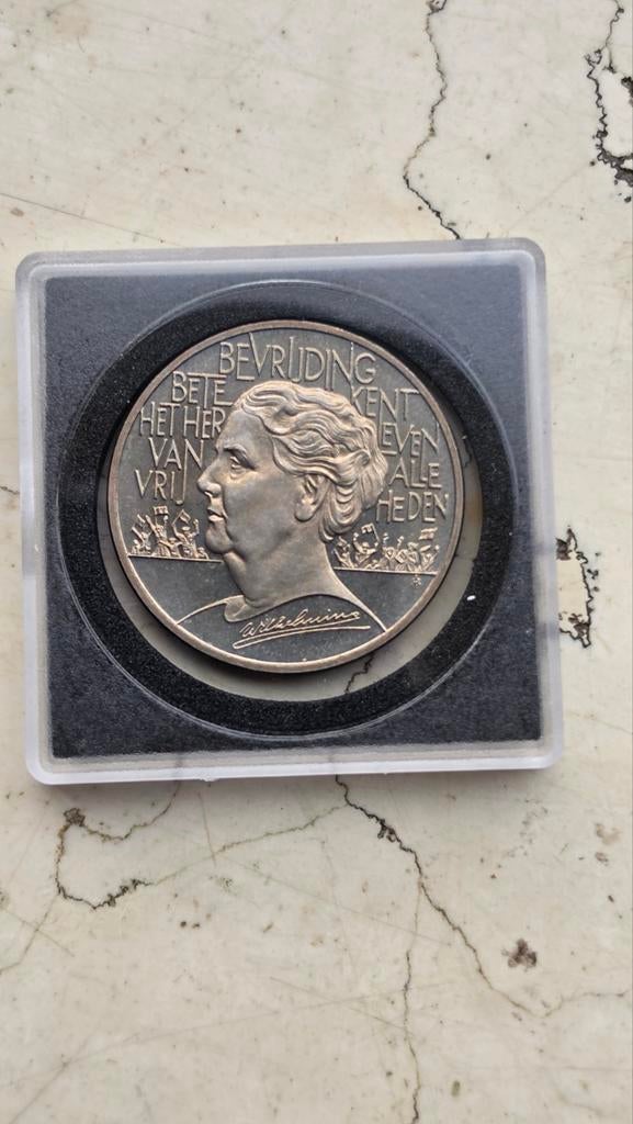 2½ ECU Koningin Wilhelmina Bevrijdingsmunt 1995, Ophalen of Verzenden, Koningin Wilhelmina, Overige waardes, Losse munt