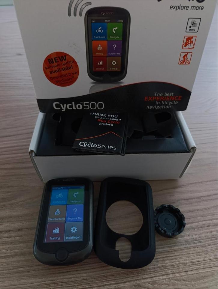 Mio Cyclo 500 Fietscomputer - GPS Navigatie, Fietsen en Brommers, Fietsaccessoires | Fietscomputers, Gebruikt, Draadloos, GPS