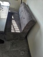 Eetstoelen en eetbank ribstof grijs, Ophalen, Twee, Zo goed als nieuw, Stof