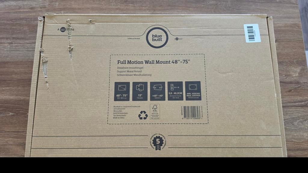 TV beugel nieuw in doos, Ophalen of Verzenden