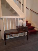 Antiek Notenhouten Telefoonbankje, Ophalen, Gebruikt, Eenpersoons, Minder dan 150 cm