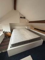 Malm bed IKEA 140x200, Ophalen, Gebruikt, Wit, 140 cm