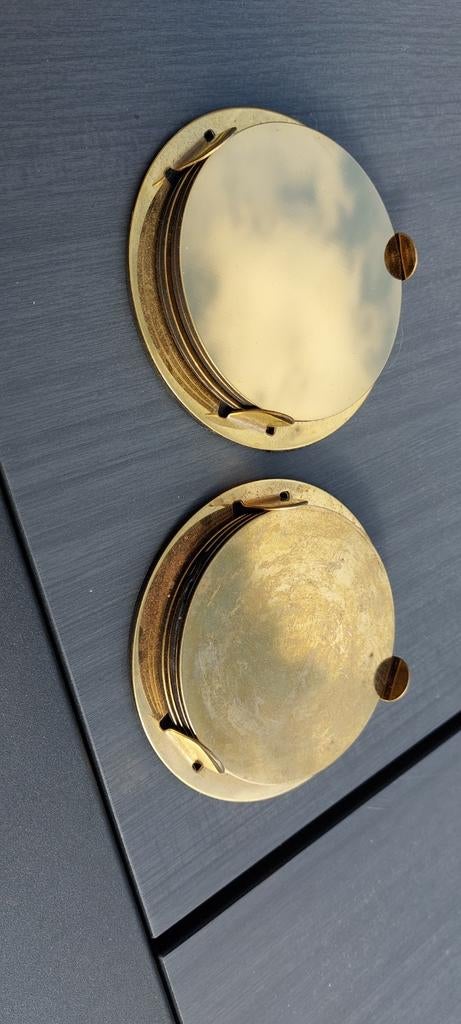 Set van 2 messing onderzetters, Ophalen of Verzenden, Glas of Kopje