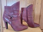 Invito bordeaux rode leren enkellaarsjes mt 38 zgan, Kleding | Dames, Schoenen, Overige kleuren, Lage of Enkellaarzen, Ophalen of Verzenden
