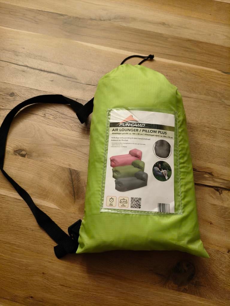 Air lounger / lucht ligzak, Huis en Inrichting, Zitzakken, Ophalen of Verzenden, Nieuw, Groen, Zitzak
