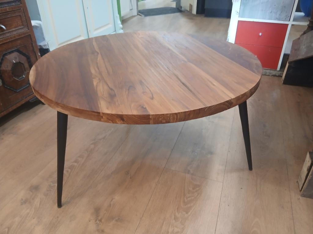 Hardhout eiken tafeltje, Ophalen of Verzenden