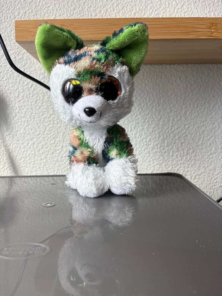 Ty Beanie Boo Vos Vulpix Camouflage Knuffel, Ophalen, Zo goed als nieuw, Meerkleurig, Klein (minder dan 20 cm)