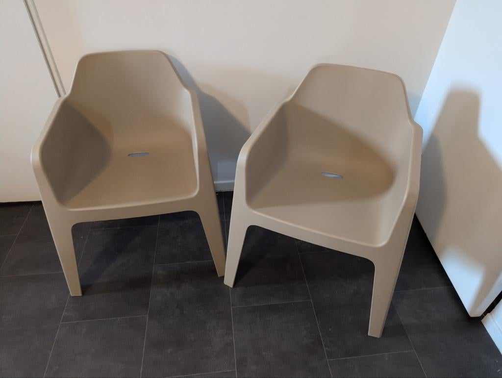 Pedrali Plus Designstoel - Stapelbaar - Zandkleurig, Ophalen, Gebruikt