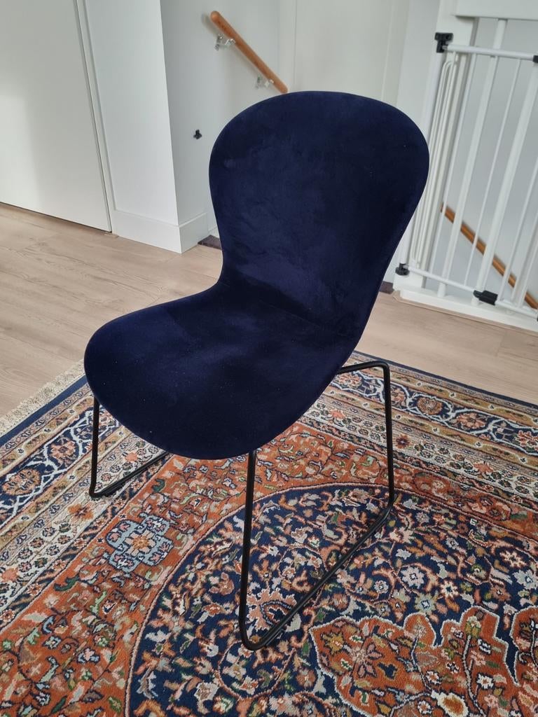 Eetkamerstoelen Boconcept, Huis en Inrichting, Ophalen, Blauw, Zo goed als nieuw, Stof