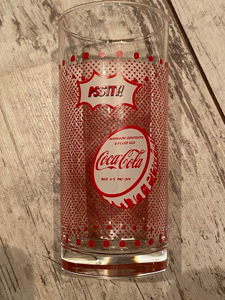 Coca-Cola glas …. PSSTTT!, Ophalen of Verzenden, Zo goed als nieuw, Frisdrankglas