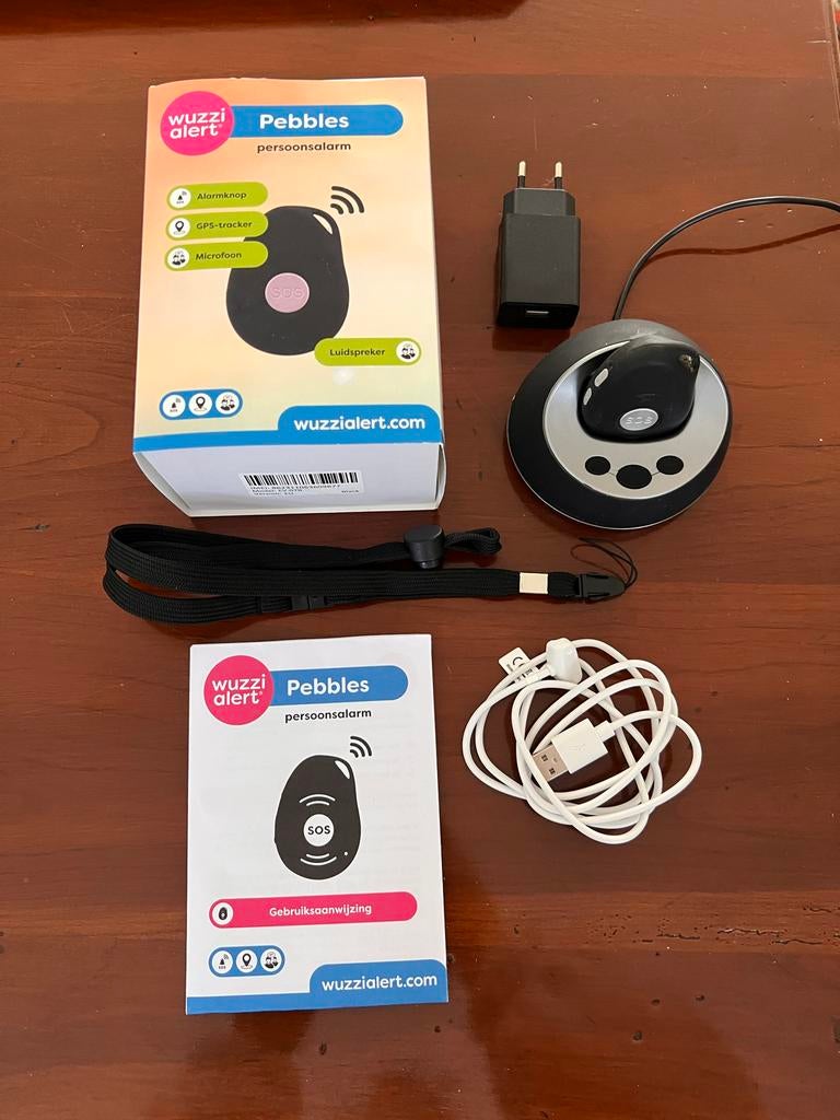 Wuzzi Alert Pebbles Persoonsalarm met GPS-tracker, Ophalen, Zo goed als nieuw, Compleet systeem, Overige soorten