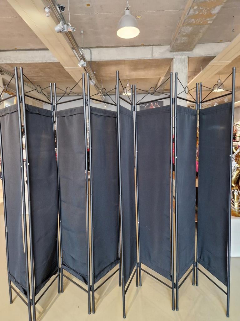 2x kamerscherm zwart 160 breed, Huis en Inrichting, Woonaccessoires | Kamerschermen, Ophalen, Zo goed als nieuw
