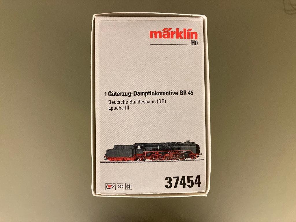 Märklin H0 / 37454 Stoomlocomotief BR 45 (DB) Goederen Lmtd., Gebruikt, Locomotief, Gelijkstroom of Wisselstroom, Ophalen of Verzenden