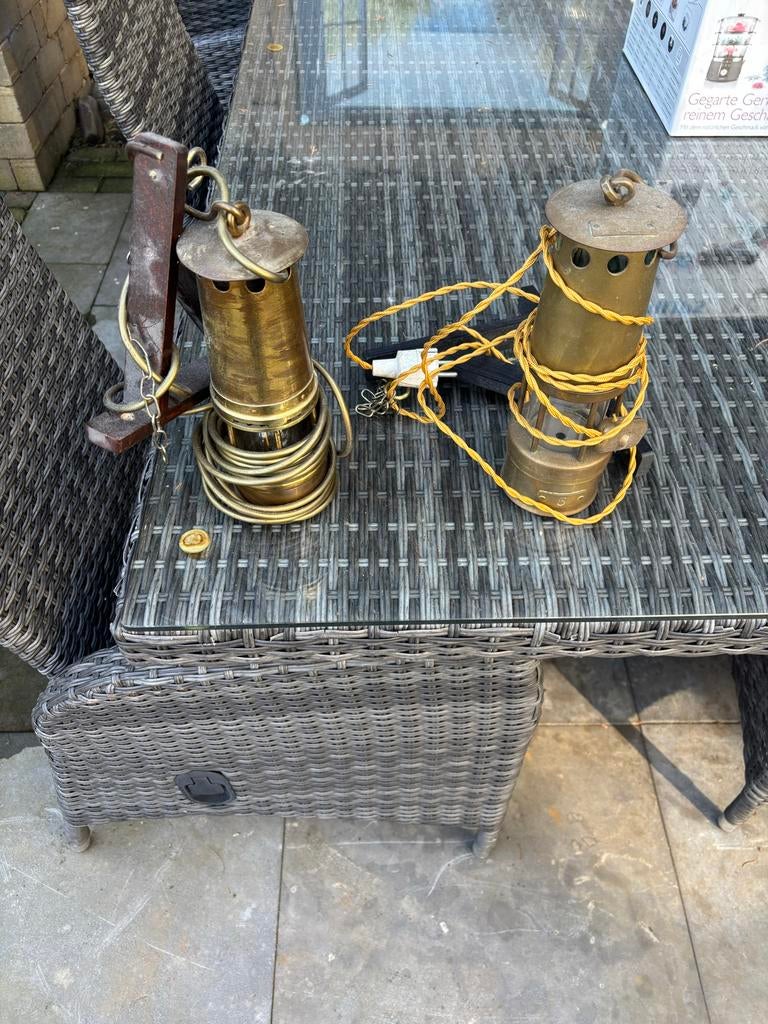 Set van 2 Koperen Hanglampjes - Vintage Mijnlamp Stijl, Ophalen