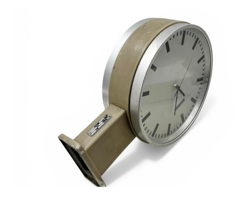 Vintage Autophon dubbelzijdige stationsklok, Ophalen of Verzenden
