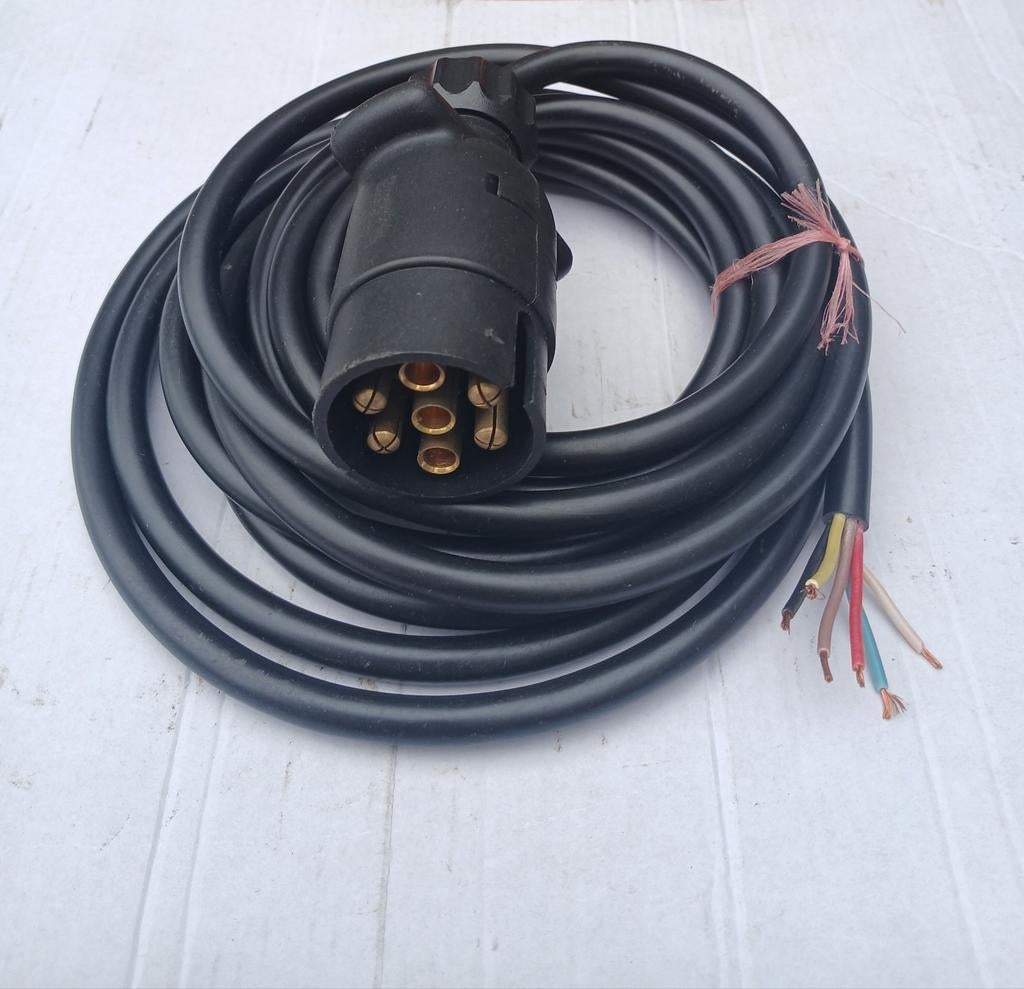 Verlichtingskabel met 7 pol kunststof stekker, Ophalen of Verzenden, Zo goed als nieuw