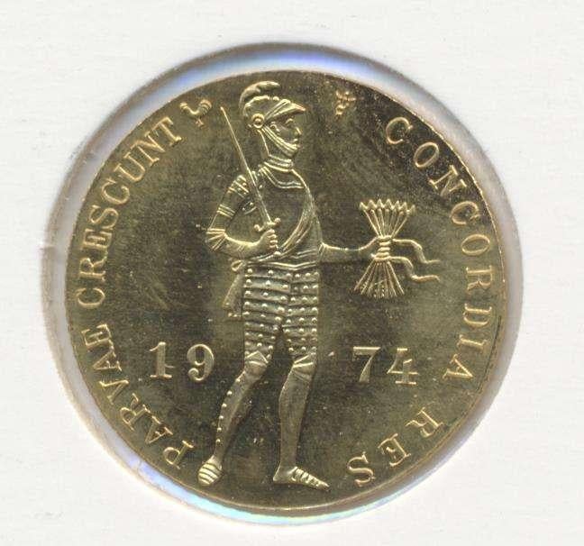 Nederland Gouden Dukaat 1974, Ophalen of Verzenden, Goud