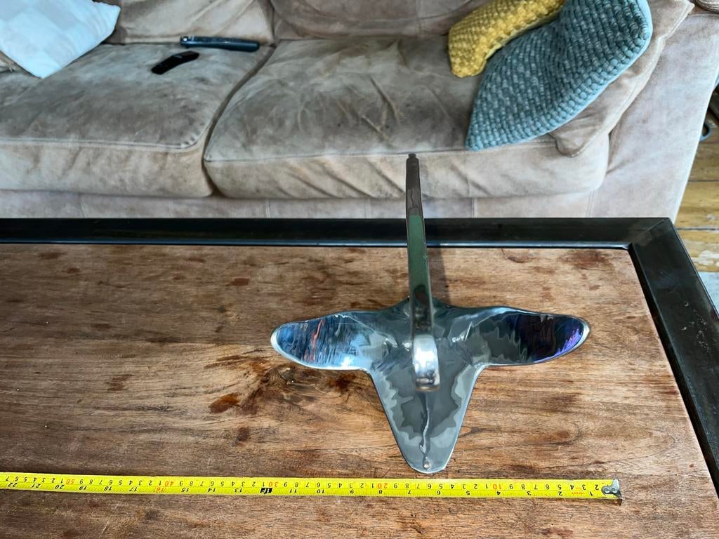 Anker (ploeganker) RVS 5 kg - Zo goed als nieuw, Ophalen, Zo goed als nieuw, Ankeren en Afmeren