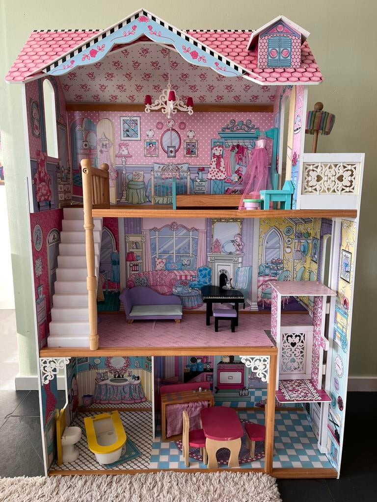Kidcraft poppenhuis barbiehuis, Kinderen en Baby's, Speelgoed | Poppenhuizen, Ophalen, Gebruikt, Poppenhuis
