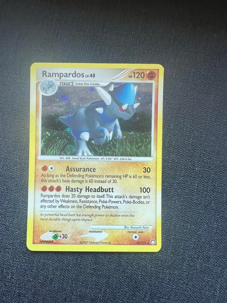 Rampardos Holo Mysterious Treasures 33/123 NM Pokémon Kaart, Ophalen of Verzenden, Zo goed als nieuw, Losse kaart, Foil