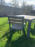 Tuintafel set: 2 tafels (200x100, 100x100) met 10 stoelen, Ophalen, Gebruikt, Rechthoekig, Overige materialen