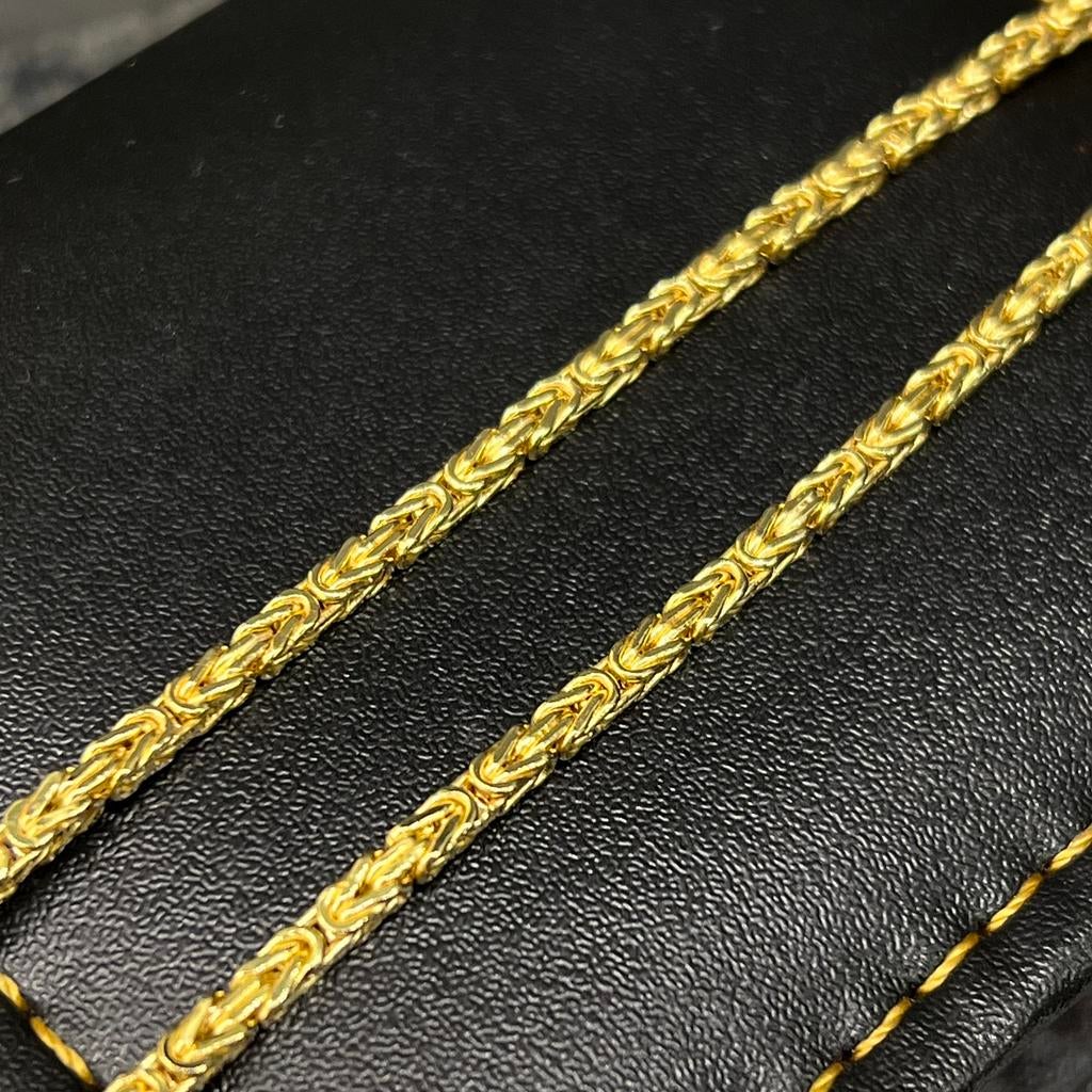 14k gouden koningsketting, Sieraden, Tassen en Uiterlijk, Kettingen, Ophalen of Verzenden, Nieuw, Goud, Goud