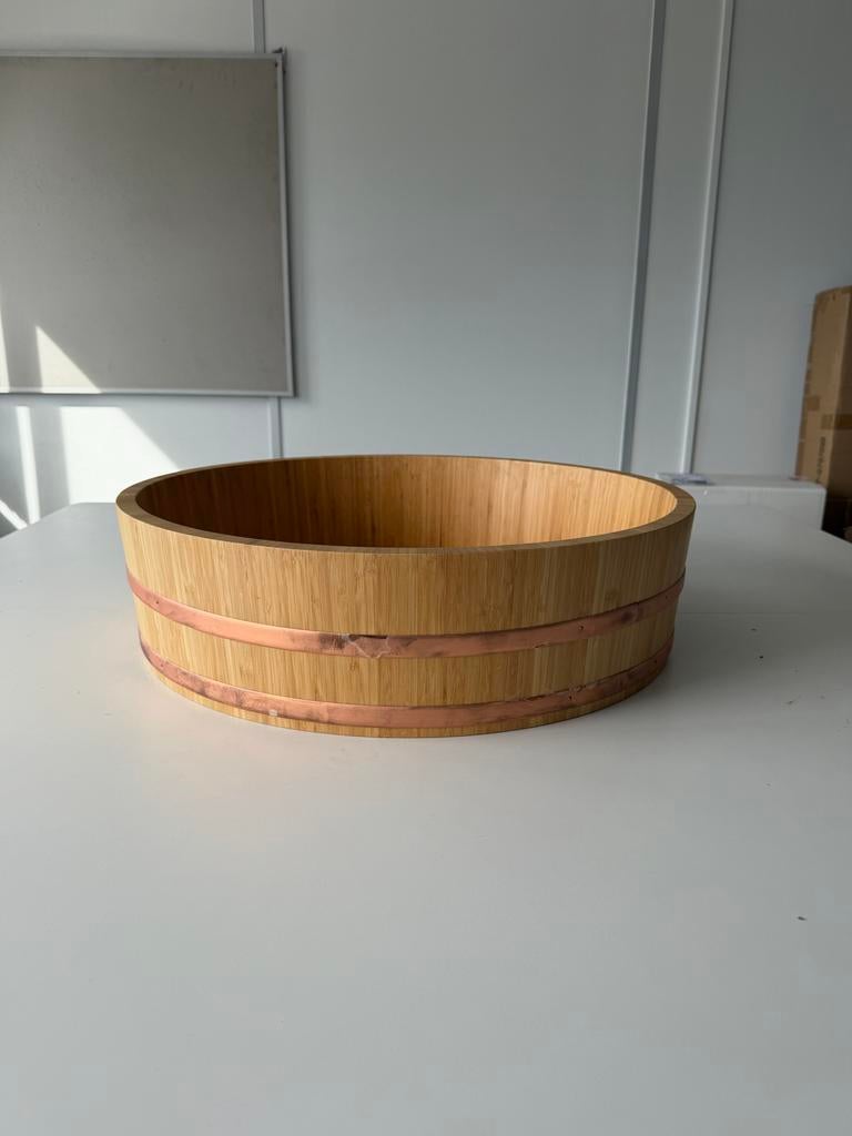 Bamboe Sushi Hangiri – Tokyo Design Studio – 60x16cm, Schaal, Rond, Ophalen of Verzenden, Zo goed als nieuw