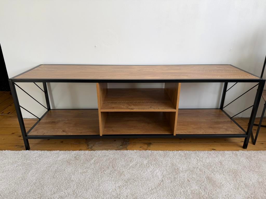 TV stand, Ophalen, 100 tot 150 cm, Zo goed als nieuw, Minder dan 100 cm