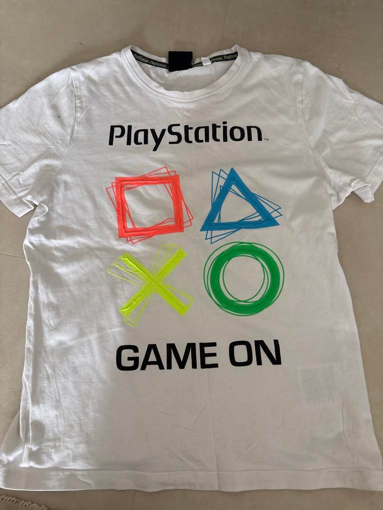 PlayStation T-shirt wit maat 146/152 - Game On, Kinderen en Baby's, Kinderkleding | Maat 146, Ophalen of Verzenden, Gebruikt, Jongen