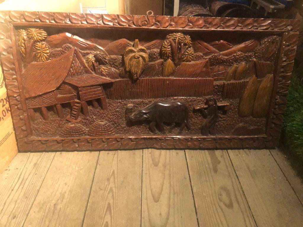 Paneel Snijwerk Indonesië. Waarschijnlijk, Antiek en Kunst, Ophalen of Verzenden