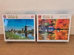 2 Puzzels elk 1000 stukjes landschap, Ophalen of Verzenden, 500 t/m 1500 stukjes, Zo goed als nieuw, Legpuzzel