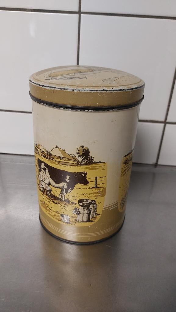 Vintage Beschuitbus met Boerderij Tafereel, Ophalen of Verzenden