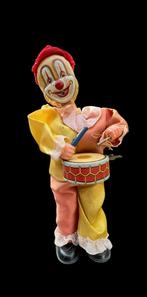 Oude opwindbare Clown met Trommel - Japan, Ophalen of Verzenden