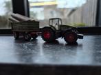 Siku 3541 Tractor 1:50 + Siku 1963 aanhangwagen 1:50, Ophalen of Verzenden, Gebruikt, Hijskraan, Tractor of Landbouw, SIKU