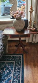 oud klaptafeltje, ook wel een drop-leaf bijzettafel t.e.a.b., Ophalen, Rond, Minder dan 55 cm, 60 cm of meer