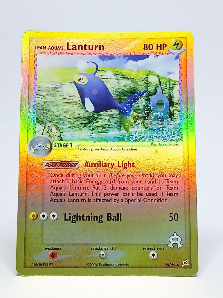 Pokémon - EX Team Magma vs Team Aqua - Lanturn -  28/95, Verzenden, Zo goed als nieuw, Losse kaart, Foil