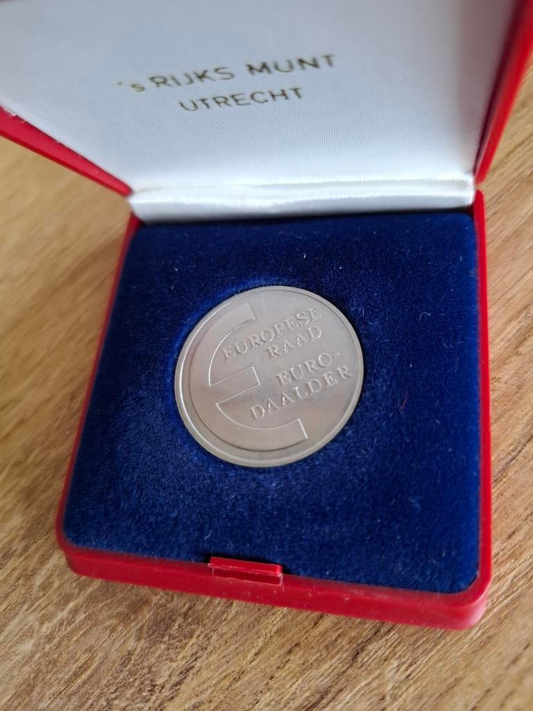 Herinneringsmunt Eurodaalder Europese Raad Maastricht, Ophalen of Verzenden