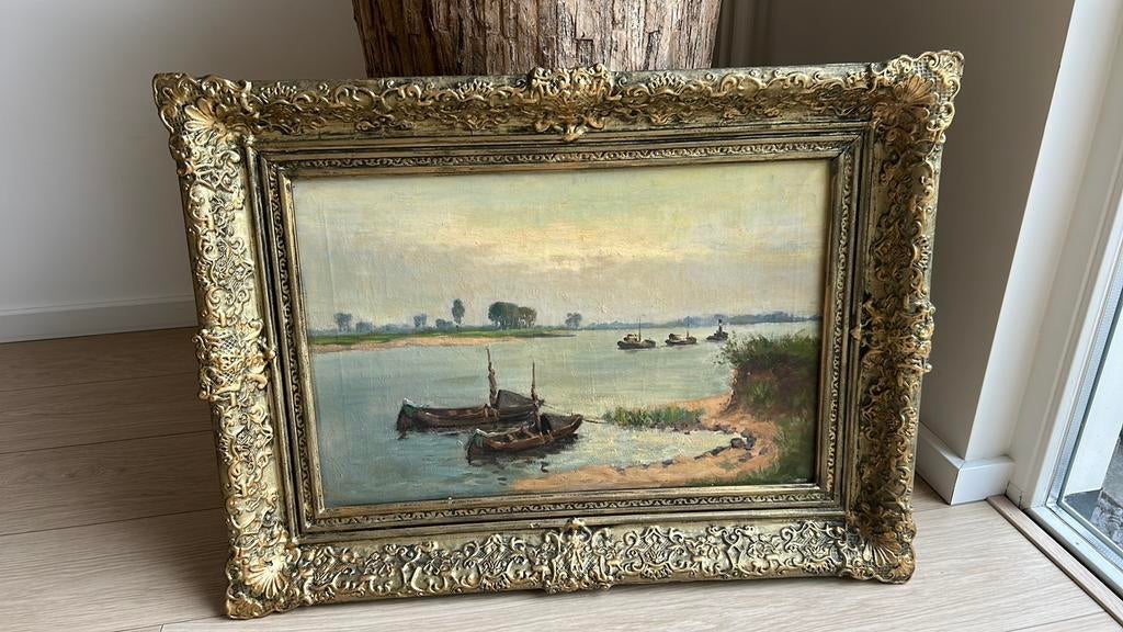 Landelijk  schilderij 150,00 euro, Antiek en Kunst, Kunst | Schilderijen | Klassiek, Ophalen