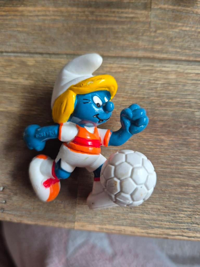 Vintage Smurf Voetballer Figuur - Hong Kong, Verzamelen, Ophalen of Verzenden
