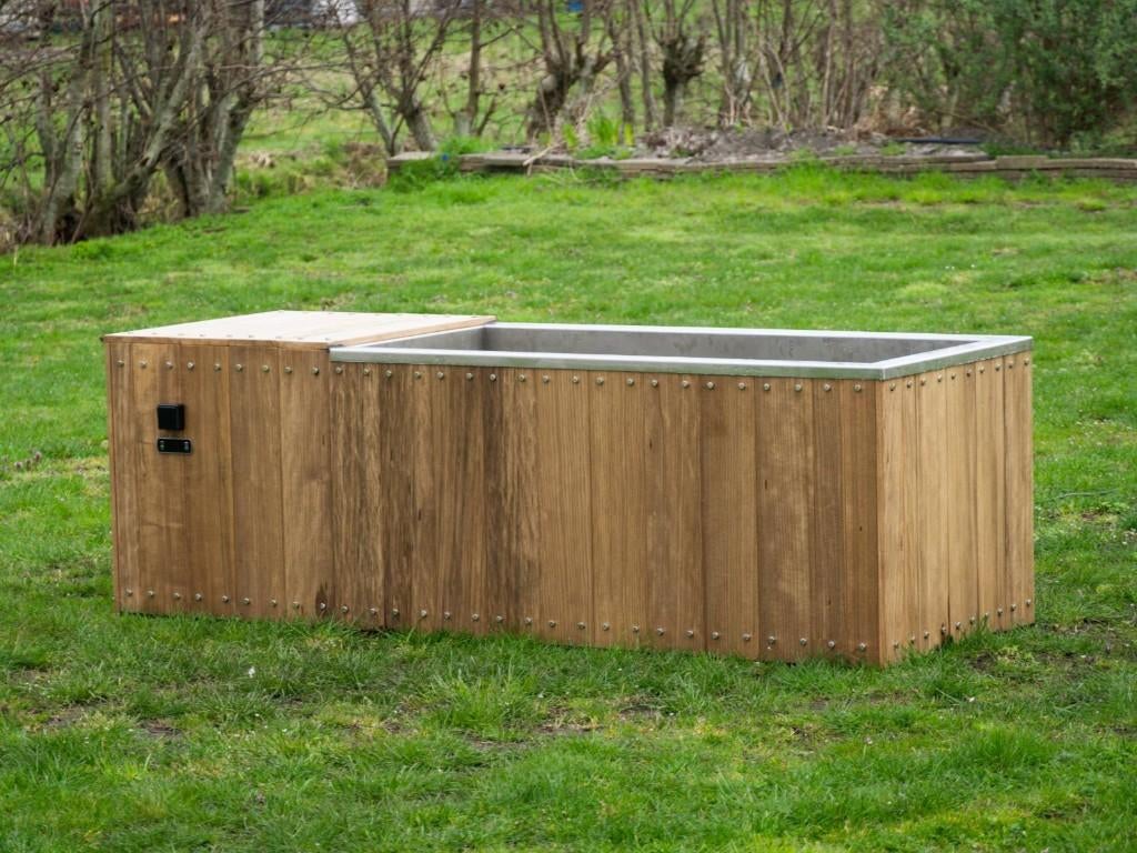 Coldix ijsbad - Geborsteld rvs & Fraké hout, Ophalen, Nieuw, Overige typen