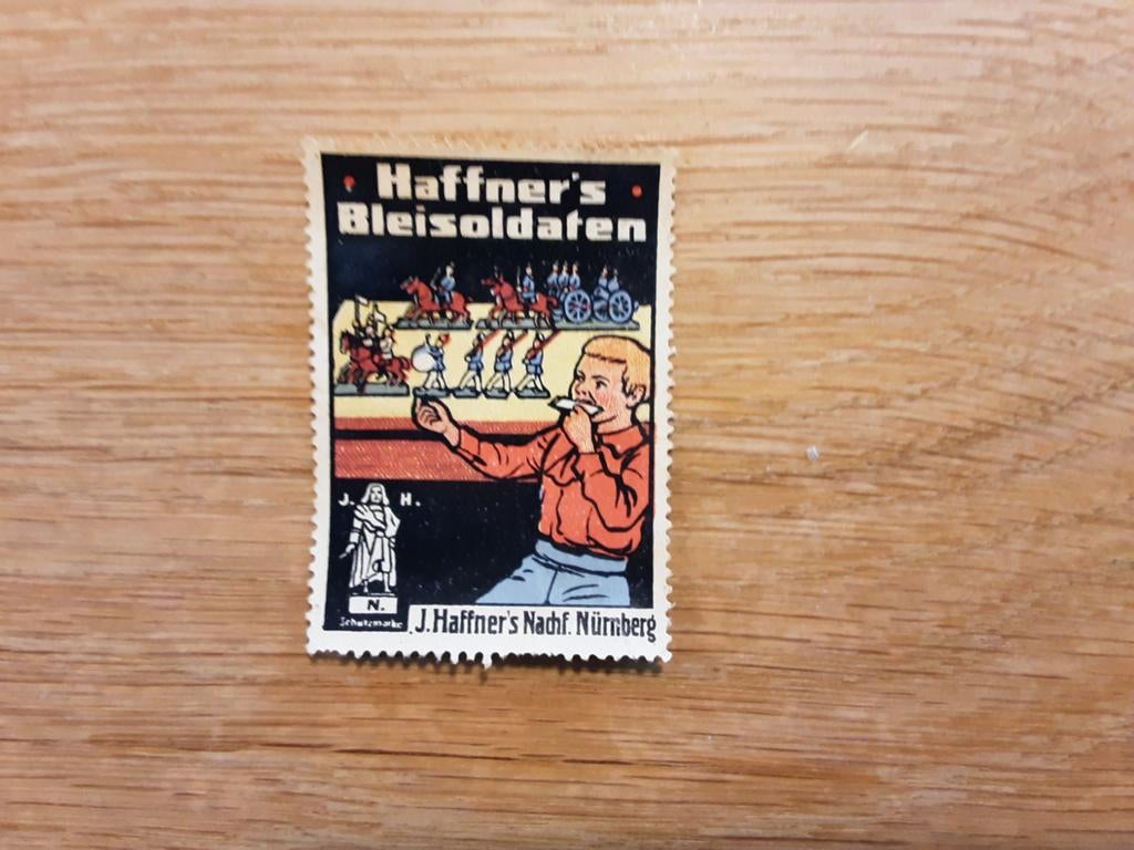 Sluitzegel Haffner's tinnen soldaatjes Bleisoldaten, Ophalen of Verzenden