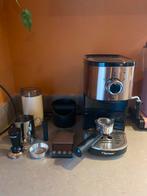 Beginner barista set: Bestron espressomachine en tools, Espresso apparaat, Ophalen of Verzenden, Zo goed als nieuw, Afneembaar waterreservoir