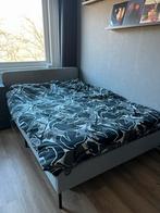 Grijs Ikea bed te koop!, Ophalen, Overige materialen, Gebruikt, Tweepersoons