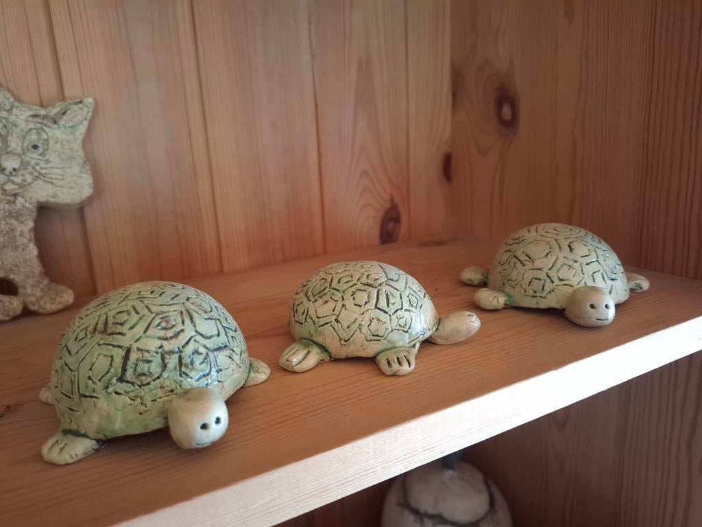 Keramieken schildpadden set van 3, Ophalen of Verzenden