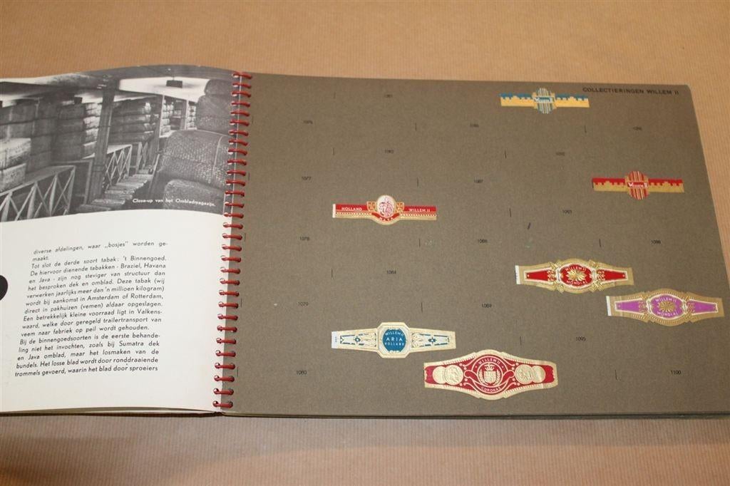 Album voor sigarenringen. 1959. Sigarenbandjes Willem 2., Gebruikt, N.v.t., N.v.t., Ophalen of Verzenden