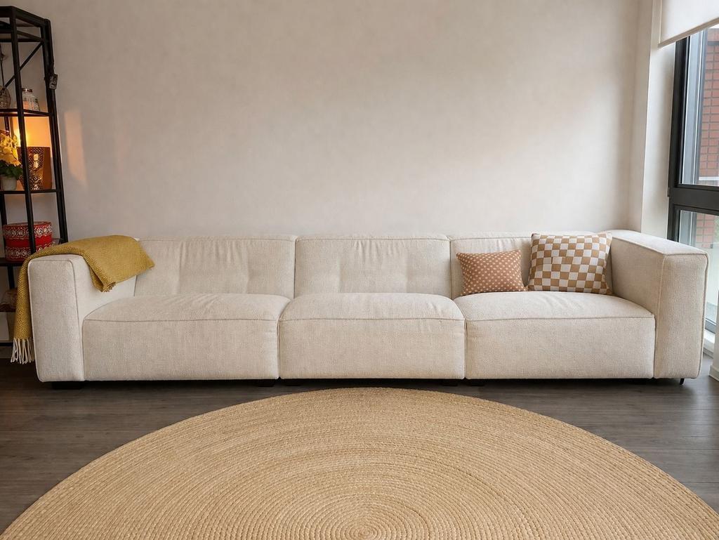 Riviera Maison Hampton Heights 5-zitsbank | Luxe design bank, Ophalen of Verzenden, Zo goed als nieuw, Stof