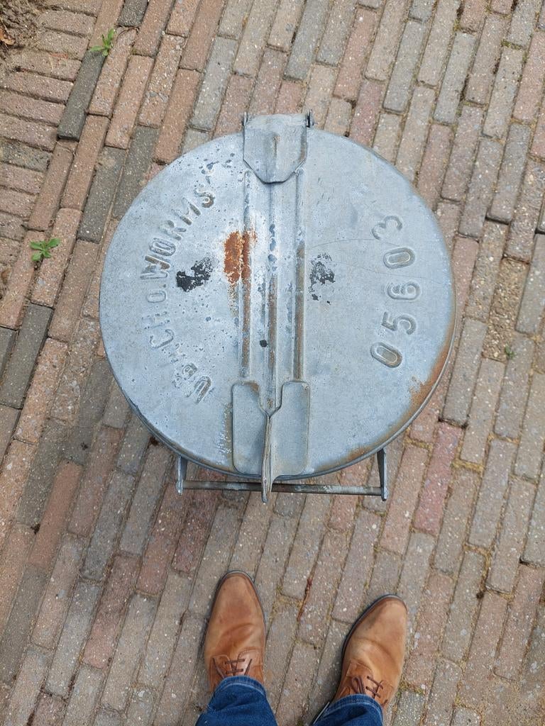 Zinken vuilnisemmer Ubach over Worms, Huis en Inrichting, Ophalen of Verzenden, Minder dan 50 cm