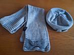 Set grijs wit baret sjaal met strik V&D, Ophalen of Verzenden, Zo goed als nieuw, V&D, Jongetje of Meisje