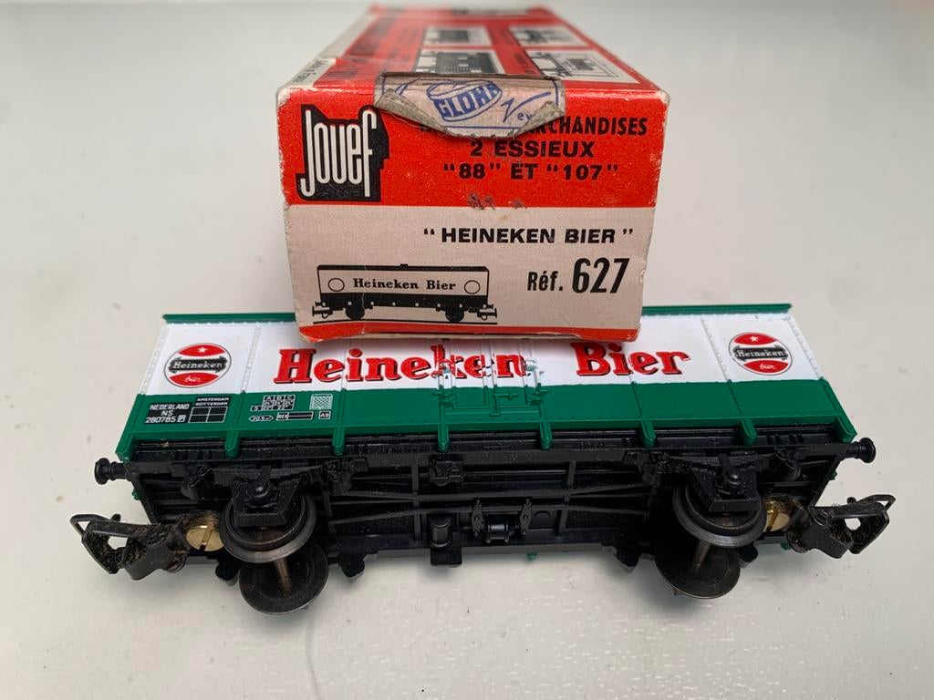 Jouef 627 Heineken wagon in OVP, nieuwstaat, Hobby en Vrije tijd, Modeltreinen | H0, Gelijkstroom, Jouef, Wagon, Ophalen of Verzenden