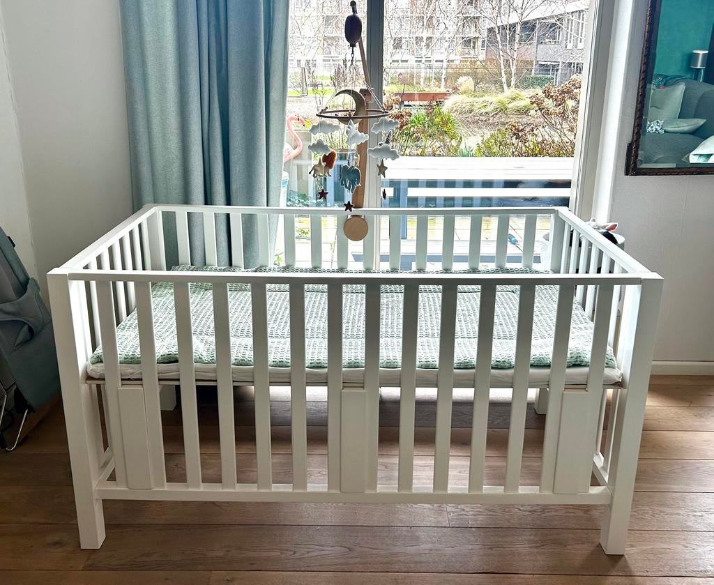 Tweeling box Bopita wit, Kinderen en Baby's, Boxen, Ophalen, Gebruikt, Rechthoekig, In hoogte verstelbaar